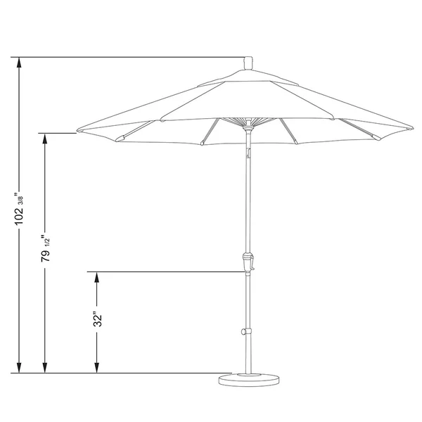 California Umbrella 9 ft. Aluminum Market Auto Tilt Bronze Patio Umbrella in Mocha Pacifica