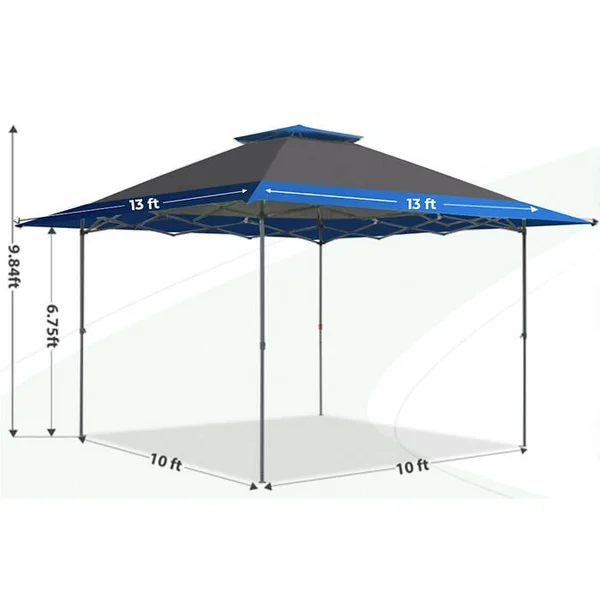 POPUPSHADE 13’x13’ Instant Canopy Poplock Central-Hub Frame, Wheel-Bag