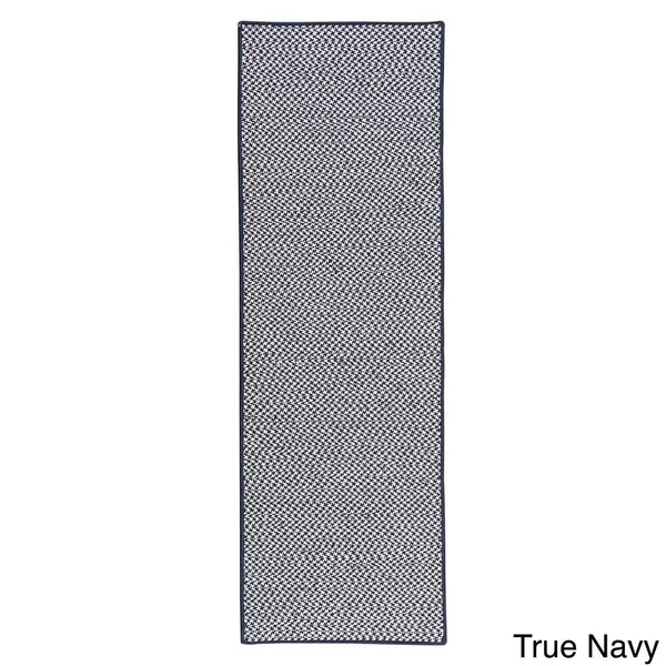 Colonial Mills Crisscross Indoor/ Outdoor Area Rug, Size: 2& x 8& Runner, Blue