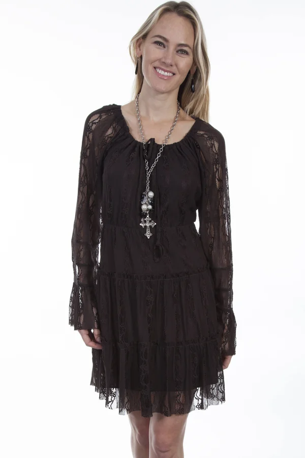 Scully Women's HC81 Dress Chocolate L