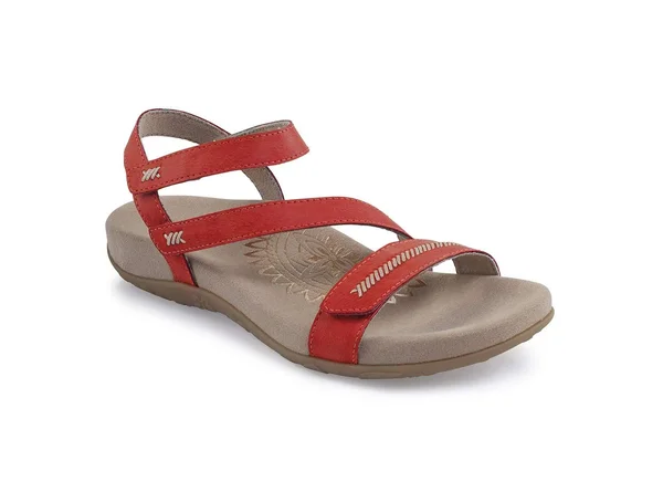 Aetrex Women's Gabby Adjustable Sandal - Red - 38