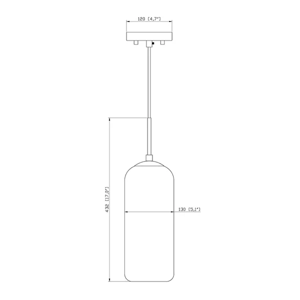 Z Lite 1 Light Pendant 732P17 MB (Black)