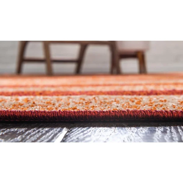 Unique Loom Autumn Artisanal Rust Red 8& 0 x 10& 0 Area Rug