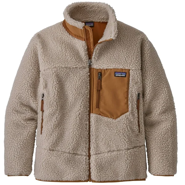 Patagonia Retro-X Fleece Jacket - Boys& Natural/Umber Brown, M