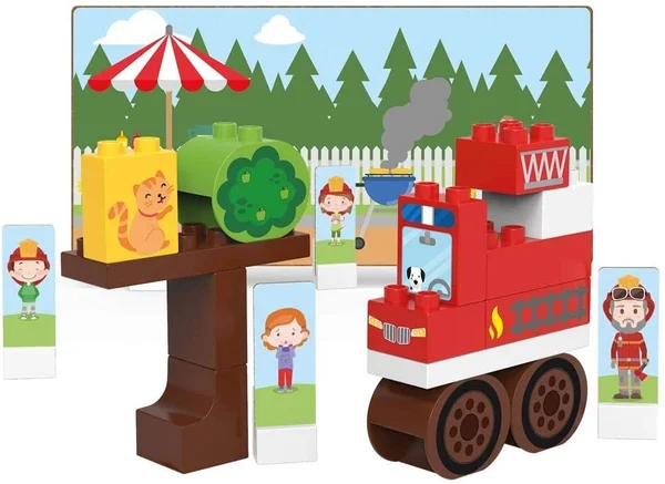 BiOBUDDi - Fire Truck Building Blocks