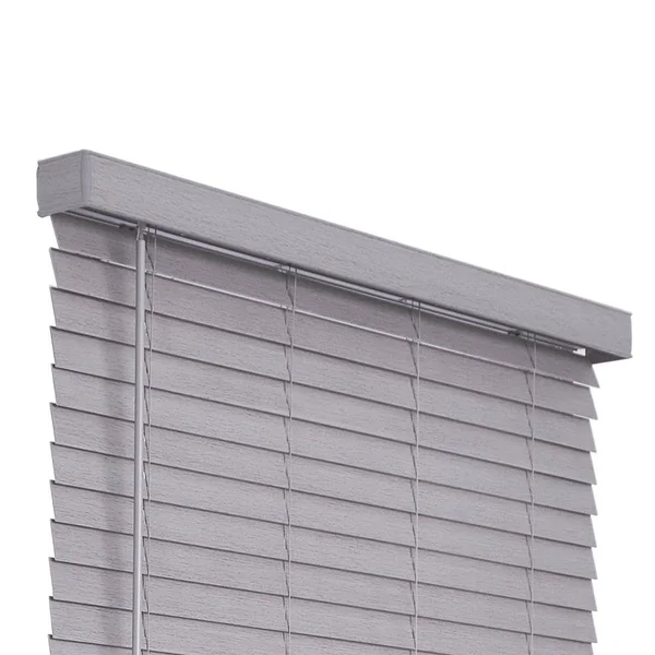 Allen + Roth 2-in Slat Width 40.75-in x 72-in Cordless Gray Faux Wood Room Darkening Horizontal Blinds, DFWDB4272-40.75