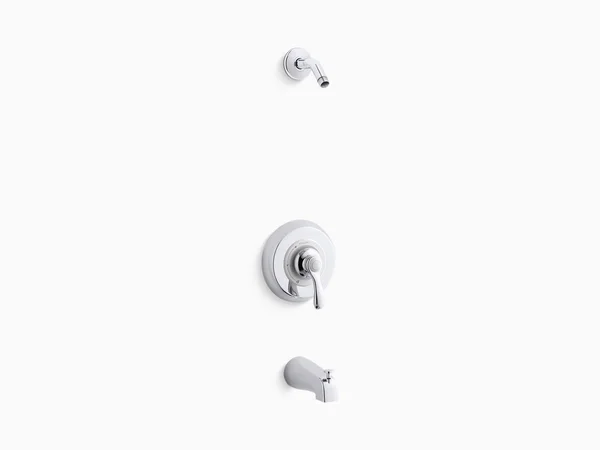 Kohler TLS12007-4-CP Fairfax Rite-Temp Bath and Shower Trim Set with NPT Spout - Less Showerhead - Polished Chrome