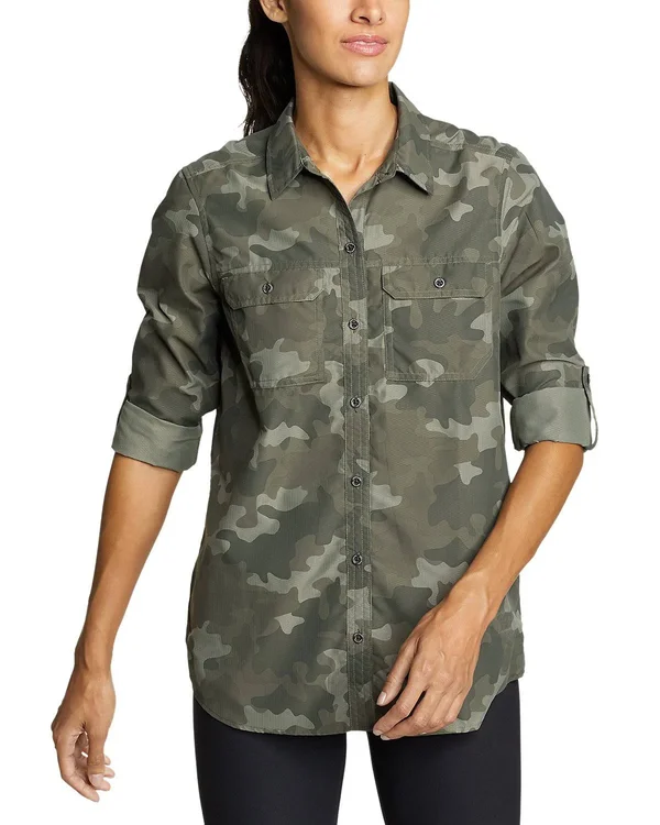 Eddie Bauer Women's Mountain Long-Sleeve Shirt - Green - S