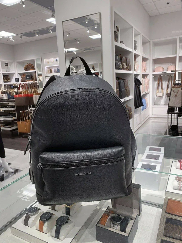 Michael Kors Pebbled Leather Backpack - Black - Backpacks