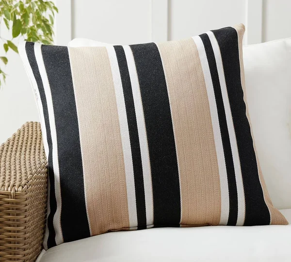 Sunbrella Ziva Striped Indoor/Outdoor Pillow - 24 x 24