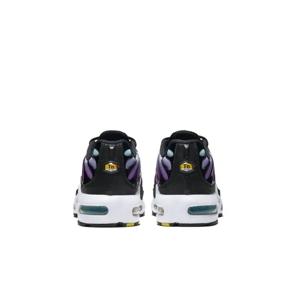 Nike Air Max Plus Casual Running Shoes - Aurora Green/Black/Hyper Violet, Size 4.0