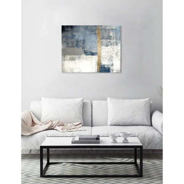 Oliver Gal &In The Mid Summer& Abstract Gallery Wrapped Canvas Art - Blue - Gold, 30 x 36