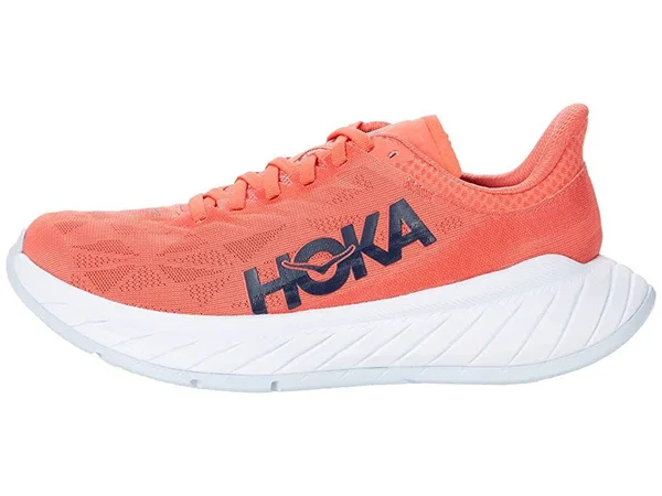 Hoka One One Women's Carbon x 2 Running Shoes, Coral/Black
