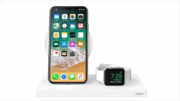 Genuine Belkin Boost Charge 3-in-1 Wireless Charger for Apple Devices (White)