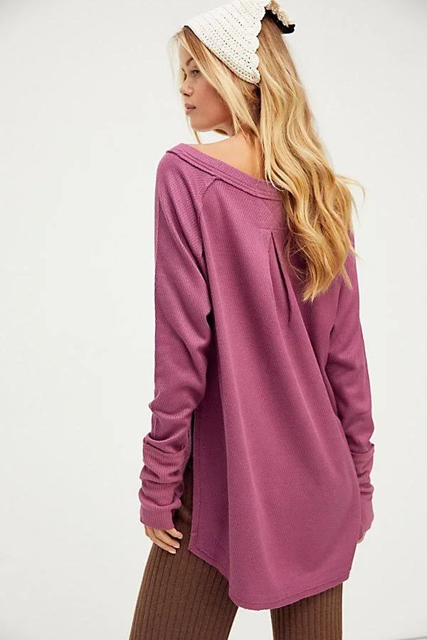Staycation Thermal by We The Free at Free People in Purple, Size: M
