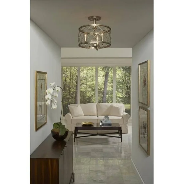 Ana Interiors LED Flush Mount Flush Mount Brushed Nickel - Exact Size