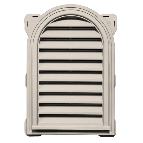 Mid America Round Top Vinyl Gable Vents - 14x22 - 048 Almond by BuyMBS.com, 22" x 32"