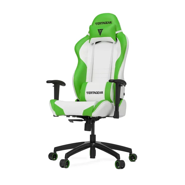 Vertagear Gaming Chair Racing SEAT, S-Line Slim SL2000 BIFMA Cert, White/Green