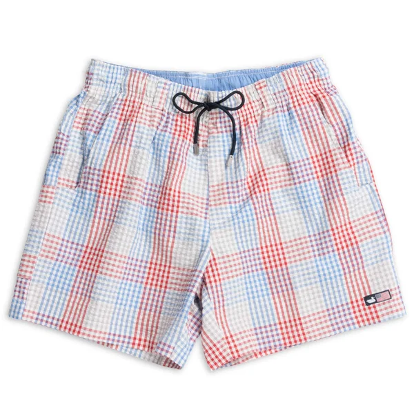 Southern Marsh Dockside Swim Trunk-Gingham Red/Blue XL Mens Swim