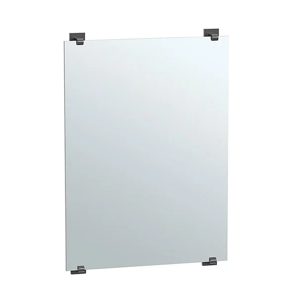 Gatco 1595MX Elevate Fixed Mounted Minimalist Mirror - Matte Black, 30x22H