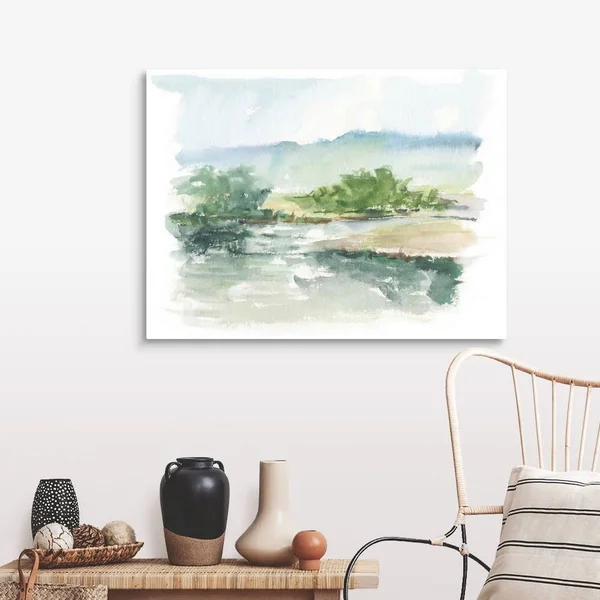 Spring Watercolor Sketch V - Canvas Wall Art, 40x30, Great Big Canvas