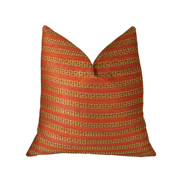 Plutus Carmine Red Handmade Luxury Pillow 20x22L x36x22W