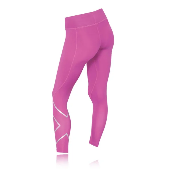 2XU Mid Rise Compression Women's Running Tights - Pink - x Small - Tall