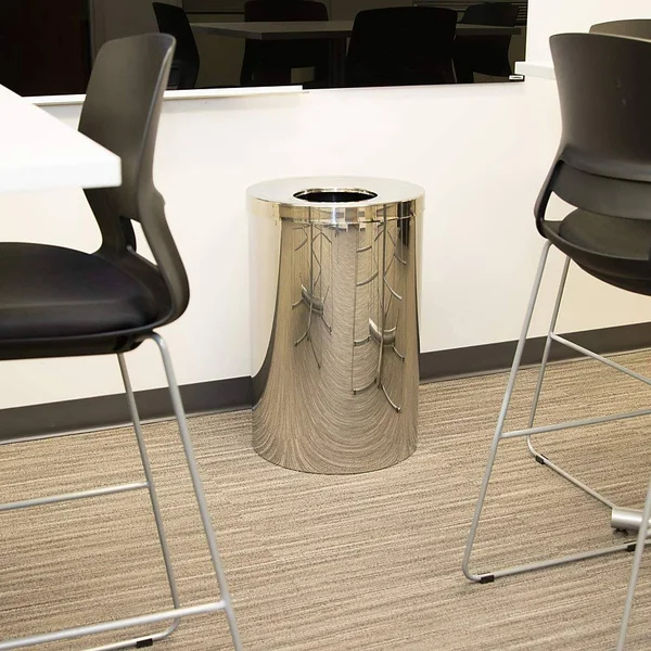 Genuine Joe Stainless Steel Trash Receptacle 30 Gal - Silver