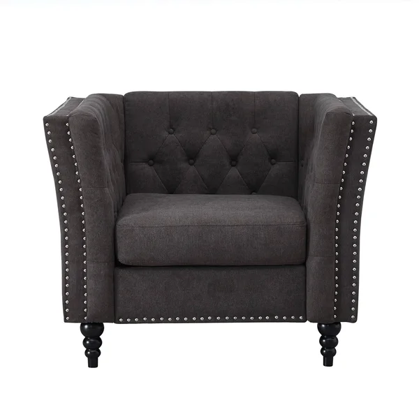 Kingway Furniture Zaina Microfiber Living Room Chair in Black