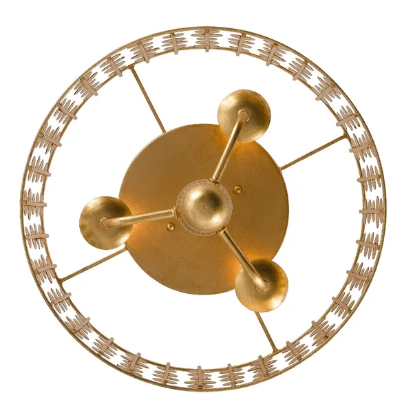 Crystorama 544-GA Layla 3 Light Antique Gold Ceiling Mount