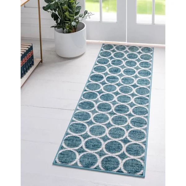 Unique Loom Matrix Trellis Dots Dark Gray 9 ft. 10 in. x 14 ft. Area Rug