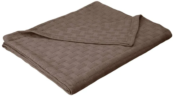Basket Weave King Cotton Blanket - Lightweight Summer Blanket, Charcoal