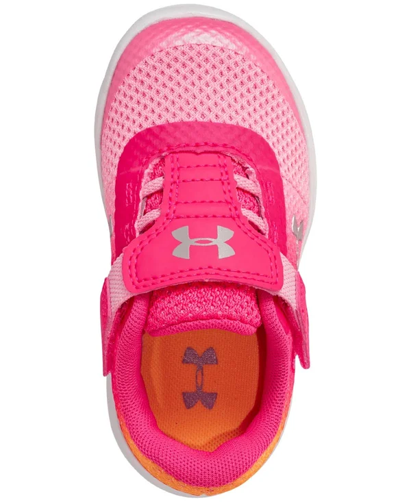 Under Armour G Inf Surge RN - Girls 7 Toddler Pink Sneaker Medium