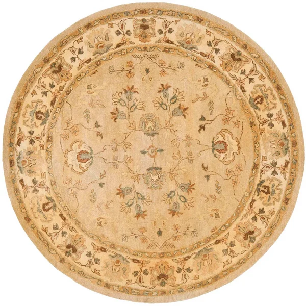 Safavieh Bergama Brg135 Area Rug Khaki - Ivory 6' x 6' Round