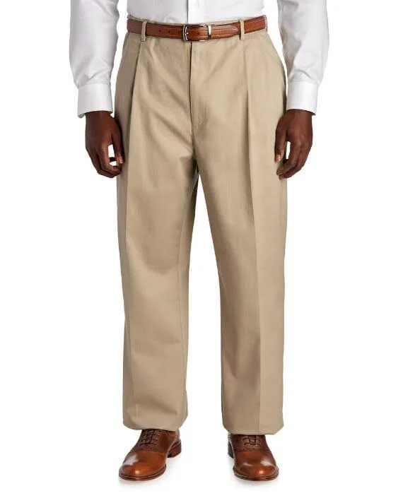 Savane Pleated Ultimate Performance Chino- Big & Tall - 54 30, Blue