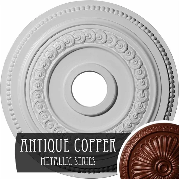 18x22OD x 3 3/8x22ID x 7/8x22P Oldham Ceiling Medallion (Walnut), Brown