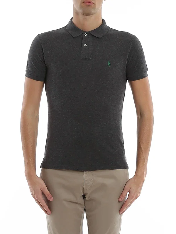 Polo Ralph Lauren Man Polo Shirt Lead Size M Cotton