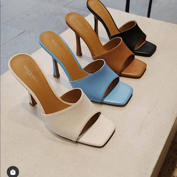 Flora Blue Kid Heels - Heels, Tony Bianco USA Blue Kid, 9.5