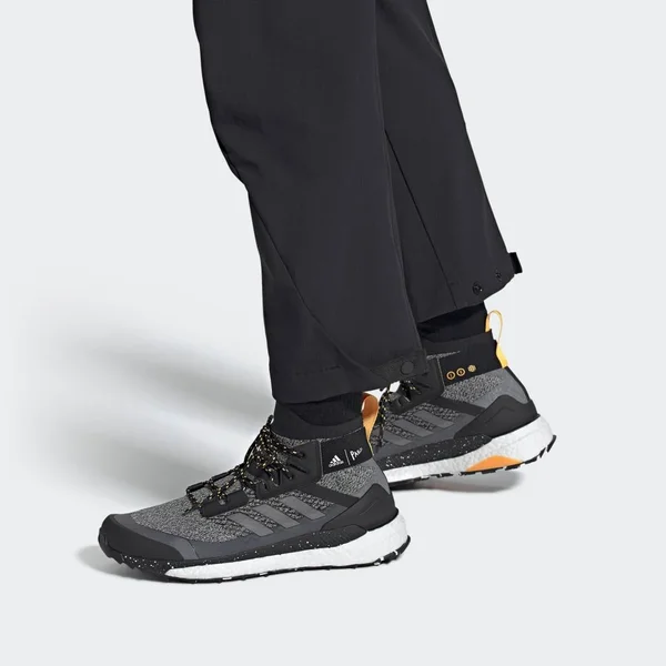 Adidas Terrex Free Hiker Parley Hiking Shoes - Men's - Core Black - White, Solar Gold - 8