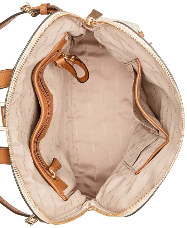 MICHAEL Michael Kors - Rhea Medium Slim Logo Backpack, Brown, One Size