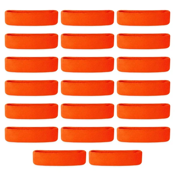Bulk Suddora Headbands - Sweatbands (20 Pack), Orange