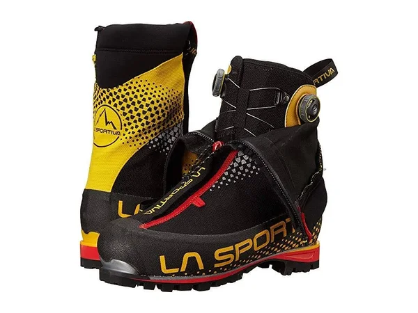 La Sportiva G2 SM Mountaineering Boot Black/Yellow - 45.5
