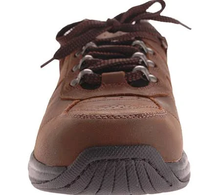 Men's OrthoFeet Shreveport Brown Leather 14 XXW, Adult Unisex