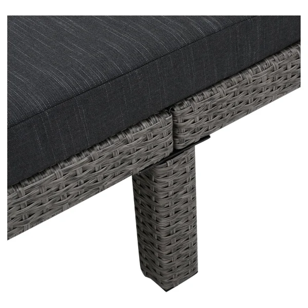 Christopher Knight Home Puerta Outdoor Adjustable Wicker Chaise Lounge with Cushion Black