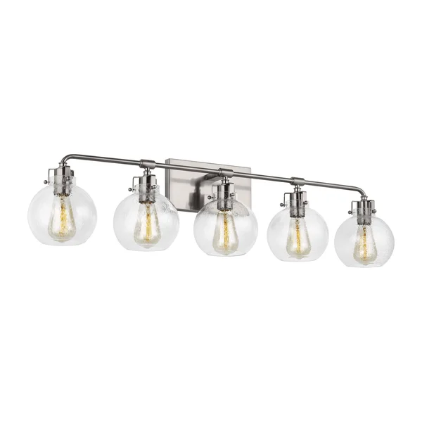 Feiss VS24405SN Clara 5 - Light Vanity, Satin Nickel