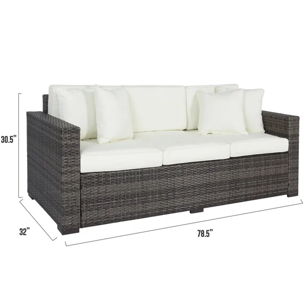 Best Choice Products 3-Seat Outdoor Wicker Sofa with Cushions, Gray