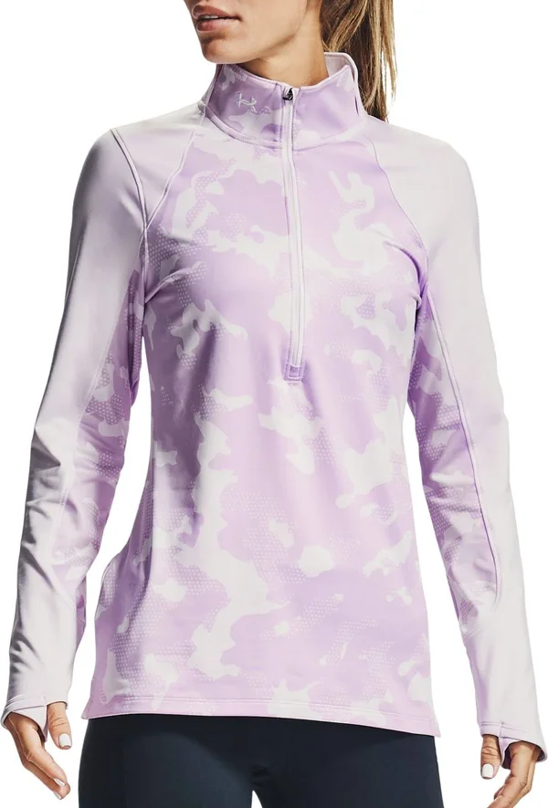 Under Armour Women's ColdGear Armour Camo Zip - Purple, LG