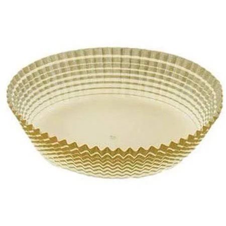 Novacart Round Paper Cup, Gold-Patterned OUTSIDE, 3x22 Base Diameter, 7/8x22 High