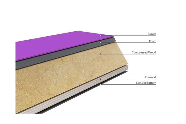 Milliard Wood Balance Beam 9.5 Feet Gymnastics Folding Intermediate Level Floor Beam, Wood Base with Foam Top and Carry Handle f