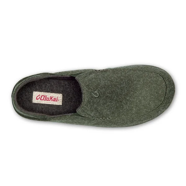 Olukai Moloa Hulu Men's Slippers Deep Olive, Dusty Olive - 7